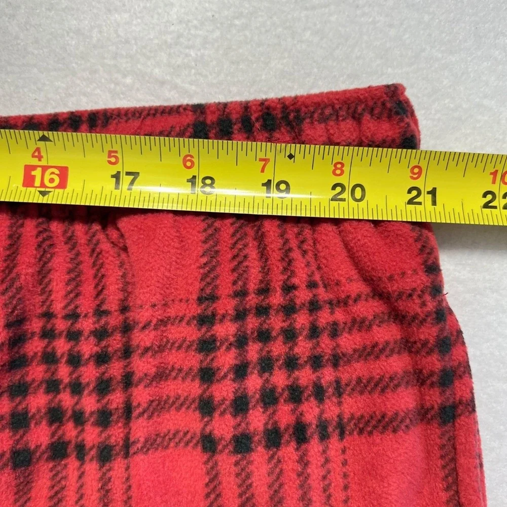 St. Johns Bay Men's Red & Black Plaid Fleece Sleepwear Pants Size XXL NWT